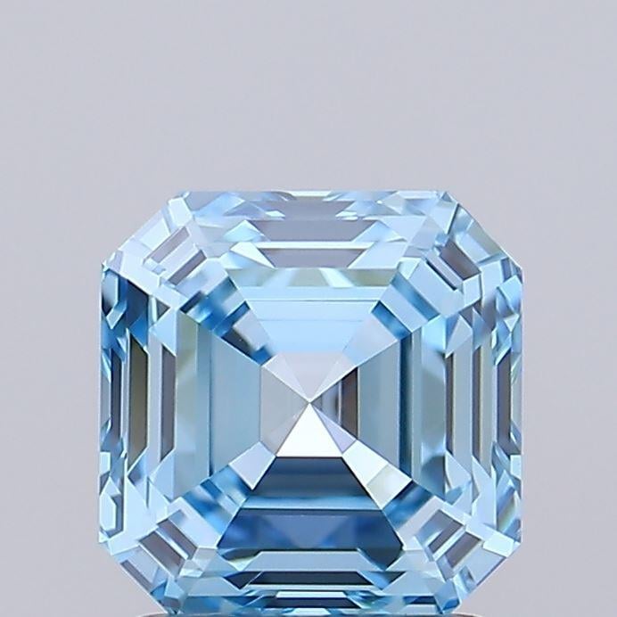 1.52 Ct. Fancy Vivid Blue Asscher Lab Grown Diamond