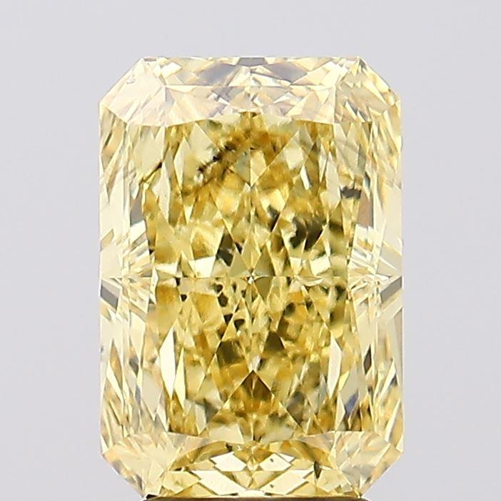 4.09 Ct. Fancy Vivid Yellow Radiant Lab Grown Diamond