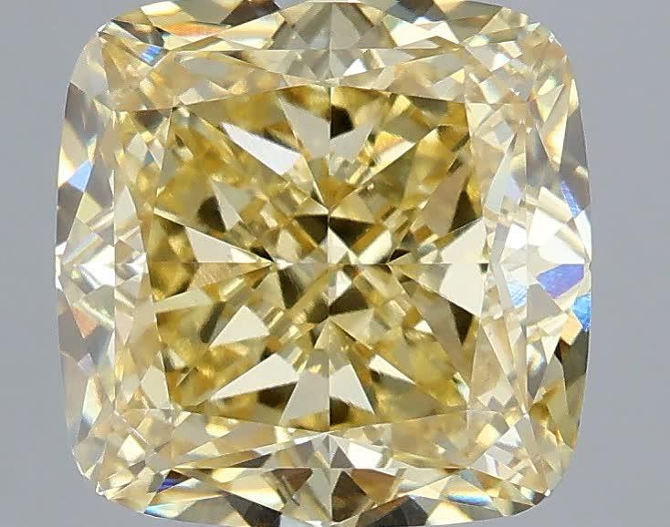3.03 Ct. Fancy  Yellow Cushion Lab Grown Diamond