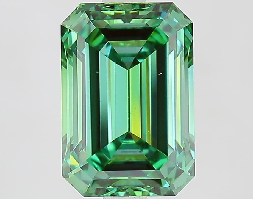3.04 Ct. Fancy Vivid Green Emerald Lab Grown Diamond