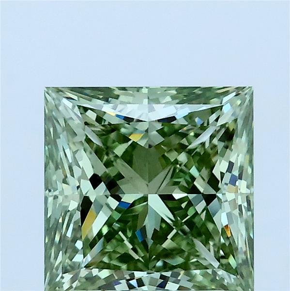 2.01 Ct. Fancy Vivid Green Princess Lab Grown Diamond