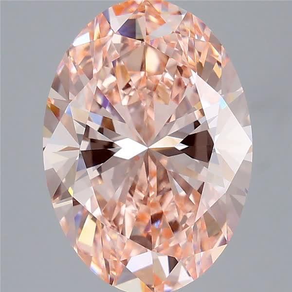 4.51 Ct. Fancy Vivid Pink Oval Lab Grown Diamond