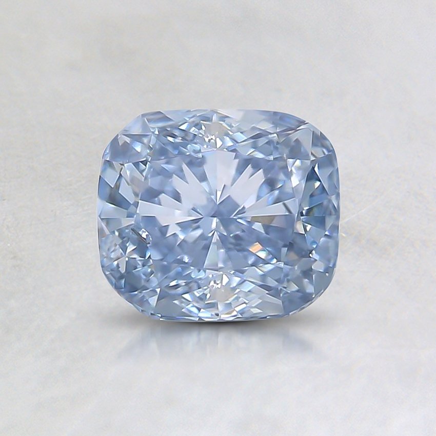 0.85 Ct. Fancy Light Blue Cushion Lab Grown Diamond