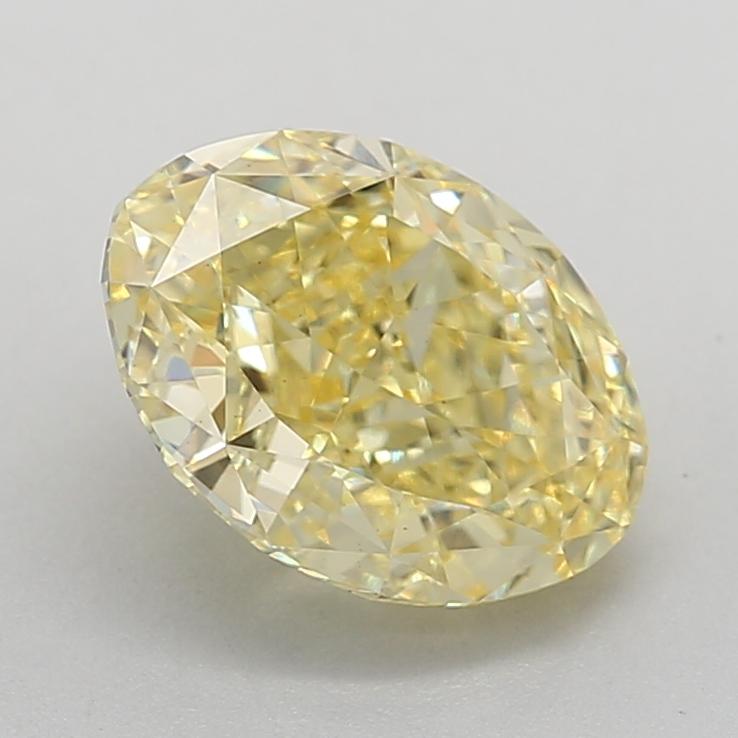 2.62 Ct. Fancy Vivid Yellow Oval Lab Grown Diamond