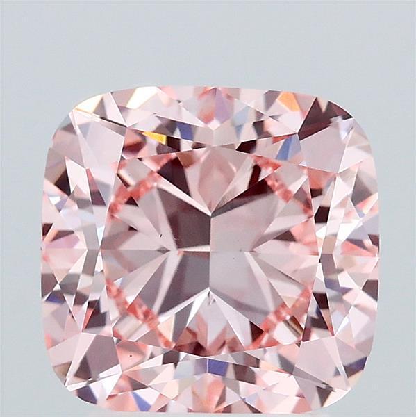 3.09 Ct. Fancy Intense Pink Cushion Lab Grown Diamond