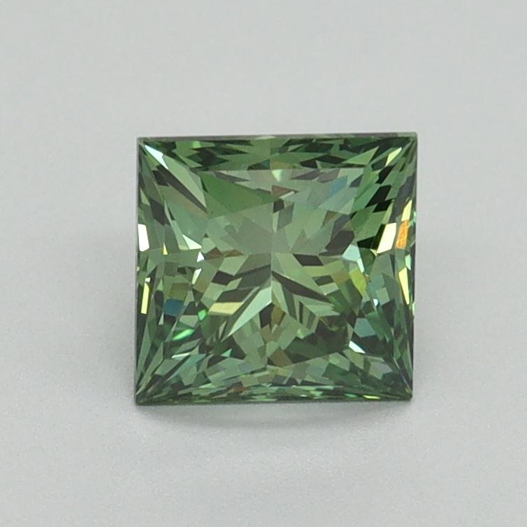 1.01 Ct. Fancy Vivid Green Princess Lab Grown Diamond
