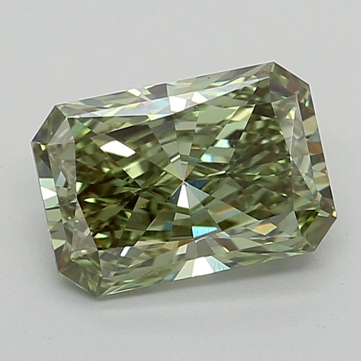 1.81 Ct. Fancy Vivid  Green Radiant Lab Grown Diamond