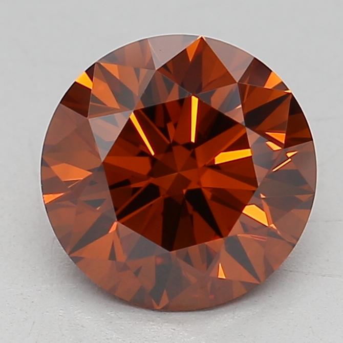 1.11 Ct. Fancy Deep  Orange Round Lab Grown Diamond