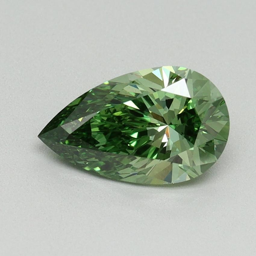 1.03 Ct. Fancy Vivid Green Pear Lab Grown Diamond