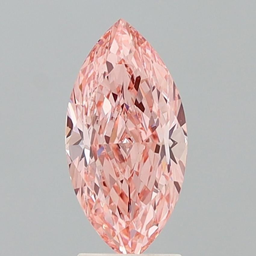 2.67 Ct. Fancy Vivid Pink Marquise Lab Grown Diamond