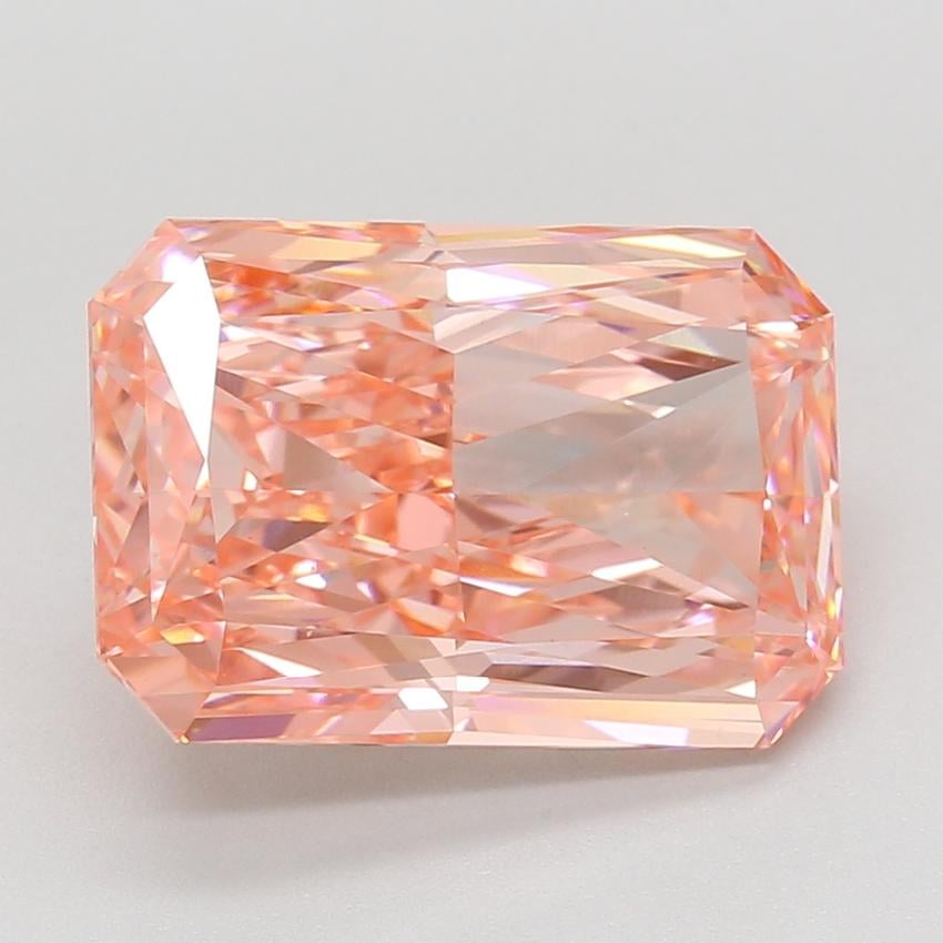 8.11 Ct. Fancy Vivid Pink Radiant Lab Grown Diamond