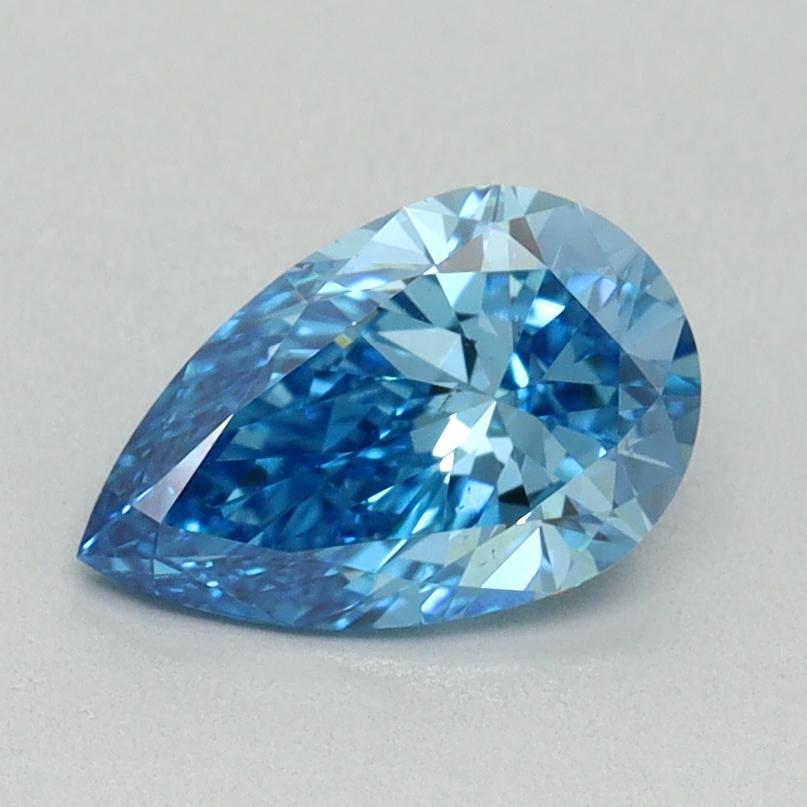 1.01 Ct. Fancy Vivid Blue Pear Lab Grown Diamond