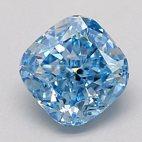1.02 Ct. Fancy Vivid  Blue Cushion Lab Grown Diamond