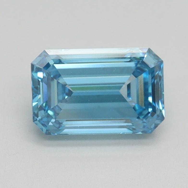 1.14 Ct. Fancy Vivid Blue Emerald Lab Grown Diamond