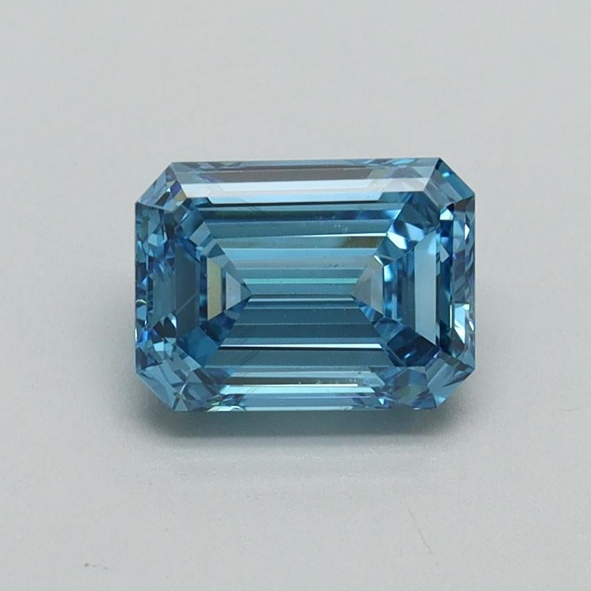 1.15 Ct. Fancy Vivid Blue Emerald Lab Grown Diamond