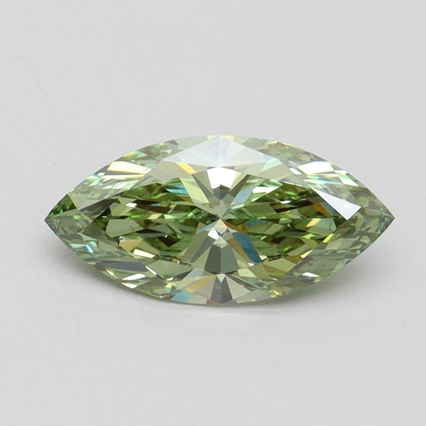 1.02 Ct. Fancy Vivid Green Marquise Lab Grown Diamond