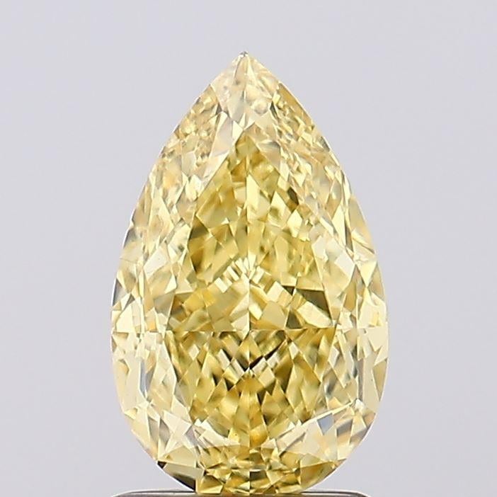 1.69 Ct. Fancy Intense Yellow Pear Lab Grown Diamond