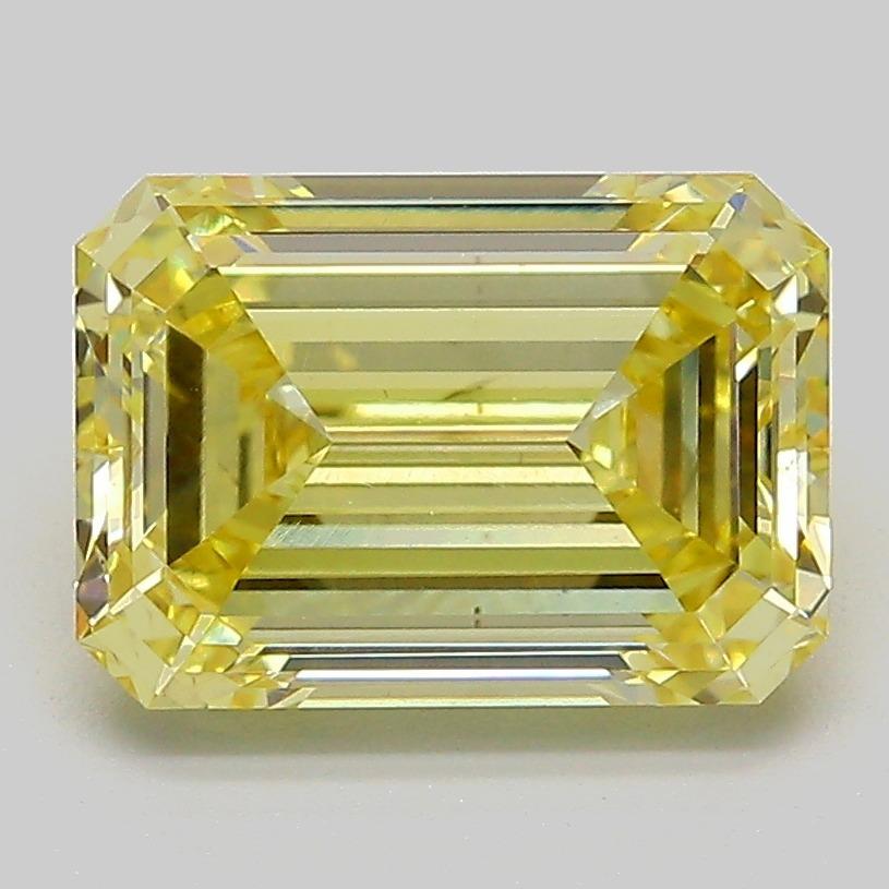 2.87 Ct. Fancy Intense  Yellow Emerald Lab Grown Diamond