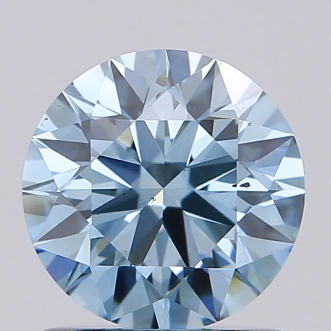 0.93 Ct. Fancy Vivid Blue Round Lab Grown Diamond
