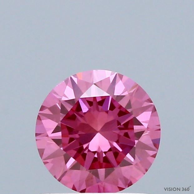 0.95 Ct. Fancy Vivid Pink Round Lab Grown Diamond