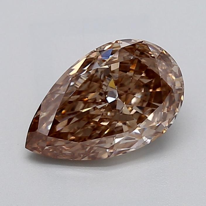 2.08 Ct. Light  Brown Pear Lab Grown Diamond