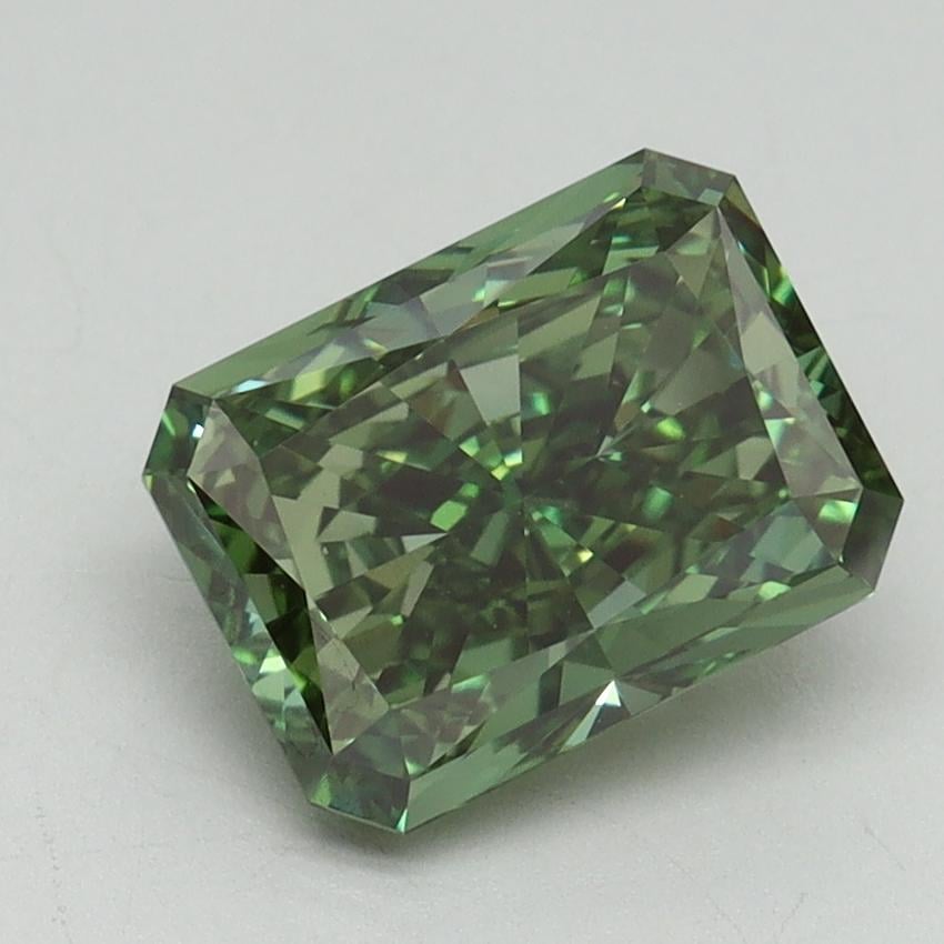 2.48 Ct. Fancy Vivid Green Radiant Lab Grown Diamond