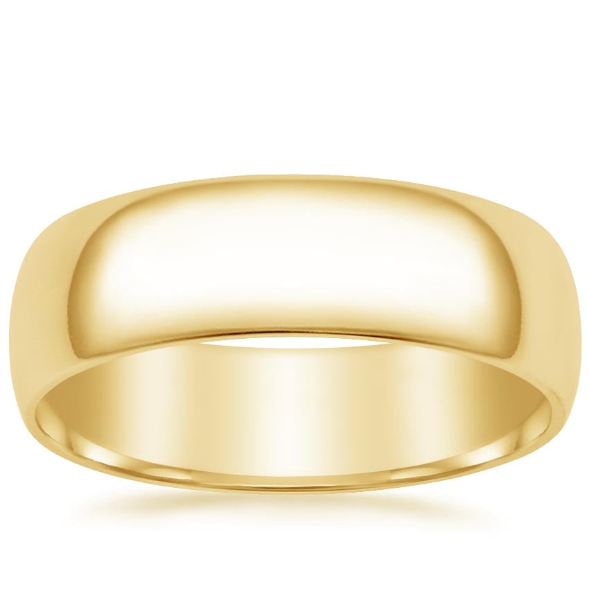 Yellow Gold 7mm Slim Profile Wedding Ring