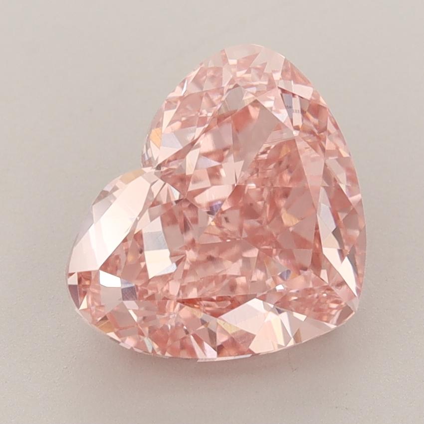 3.11 Ct. Fancy Vivid  Pink Heart Lab Grown Diamond