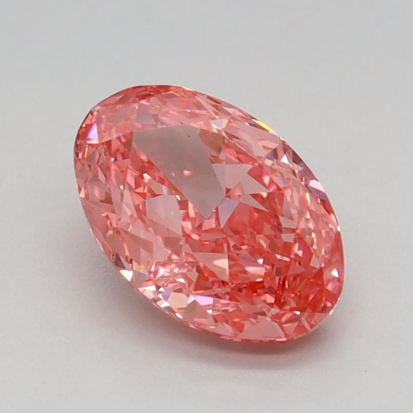 1.06 Ct. Fancy Vivid Pink Oval Lab Grown Diamond