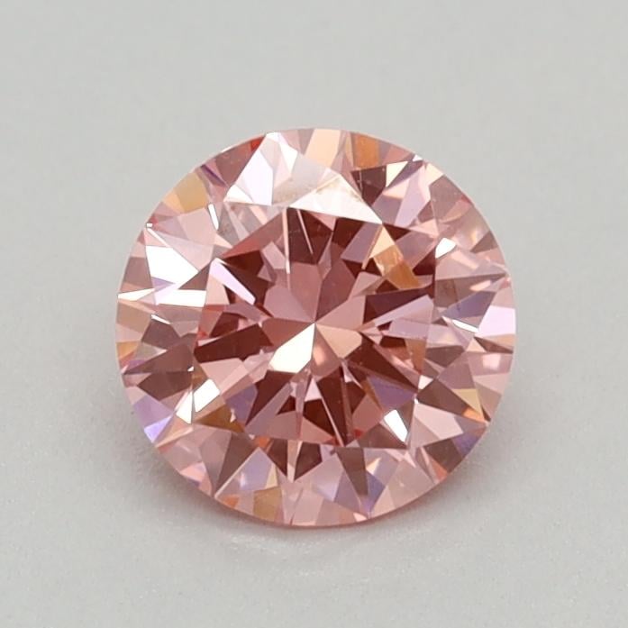 0.40 Ct. Fancy Vivid Pink Round Lab Grown Diamond