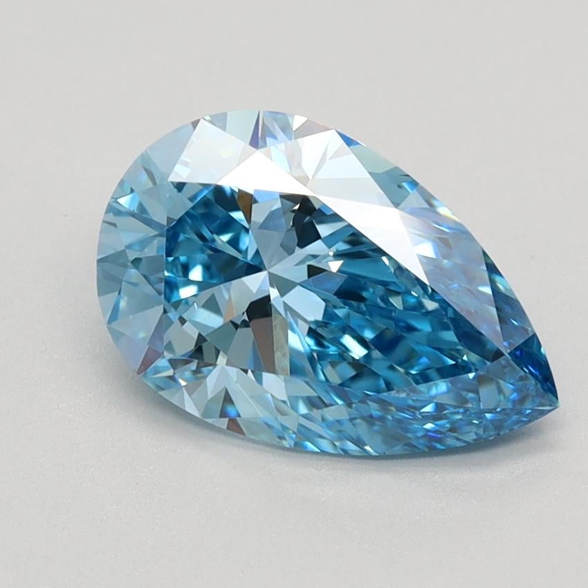1.52 Ct. Fancy Vivid  Blue Pear Lab Grown Diamond