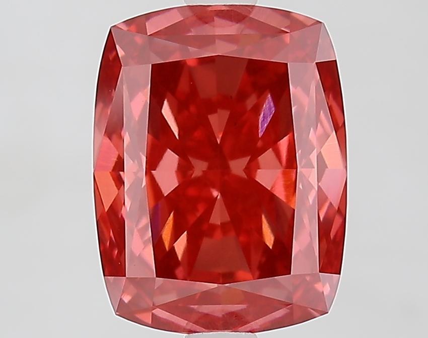 3.13 Ct. Fancy Vivid Pink Cushion Lab Grown Diamond