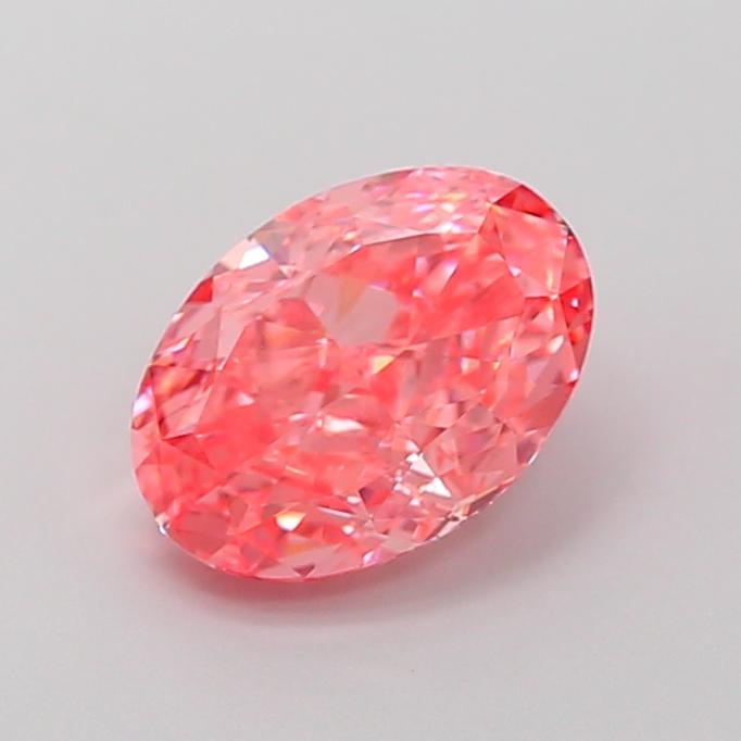 1.54 Ct. Fancy Vivid Pink Oval Lab Grown Diamond