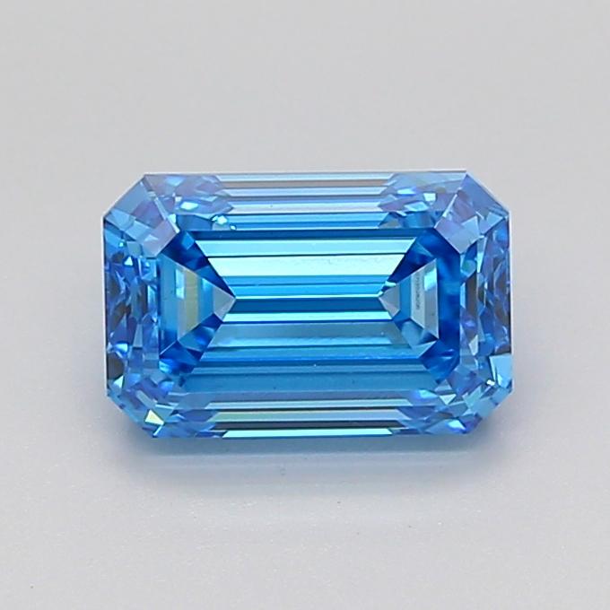 2.81 Ct. Fancy Vivid Blue Emerald Lab Grown Diamond
