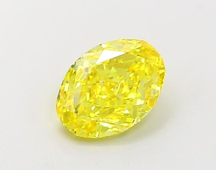 1.00 Ct. Fancy Vivid  Yellow Oval Lab Grown Diamond