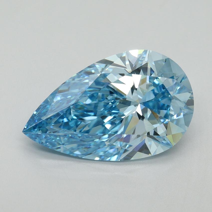 5.06 Ct. Fancy Vivid Blue Pear Lab Grown Diamond