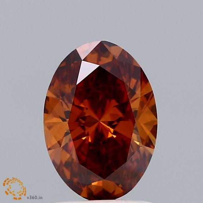 1.17 Ct. Fancy Orange Oval Lab Grown Diamond