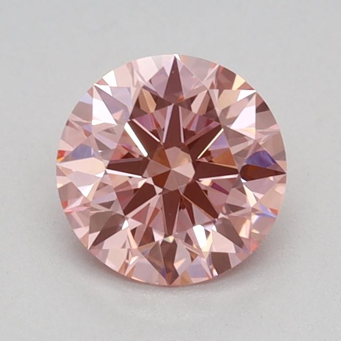 0.63 Ct. Fancy Vivid Pink Round Lab Grown Diamond