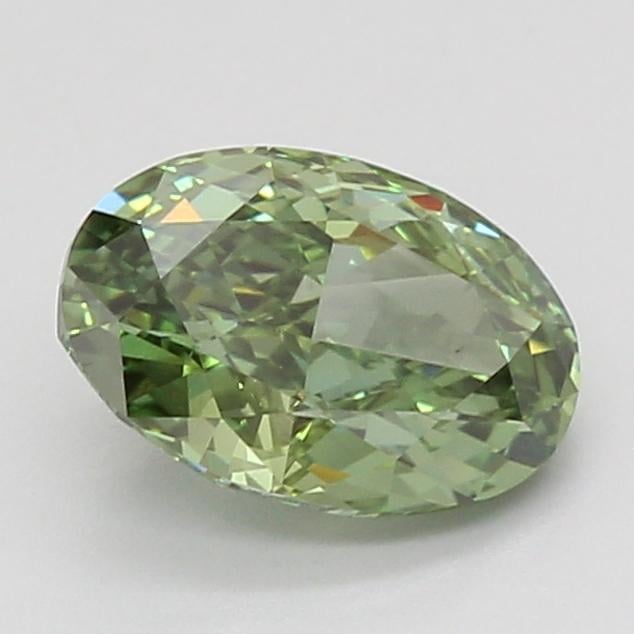 1.83 Ct. Fancy Vivid Green Oval Lab Grown Diamond