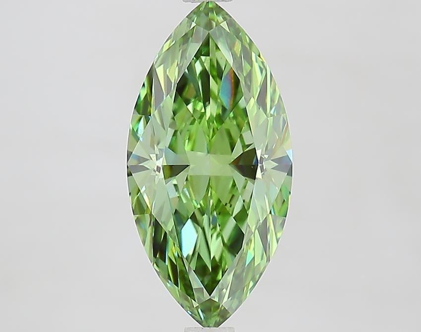 2.56 Ct. Fancy Vivid Green Marquise Lab Grown Diamond