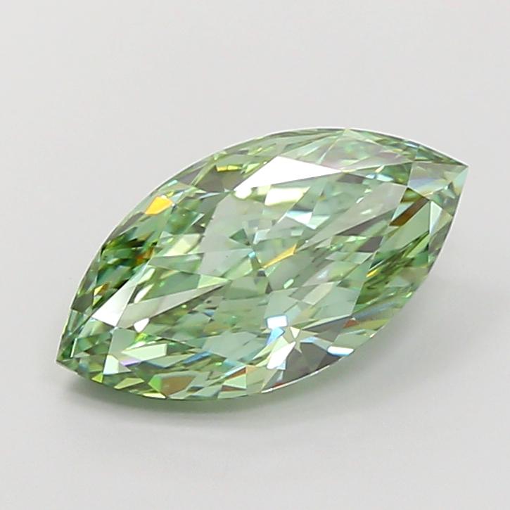 4.55 Ct. Fancy Vivid Green Marquise Lab Grown Diamond