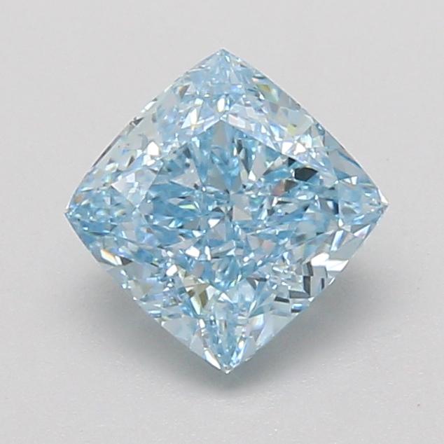 1.56 Ct. Fancy Vivid Blue Cushion Lab Grown Diamond