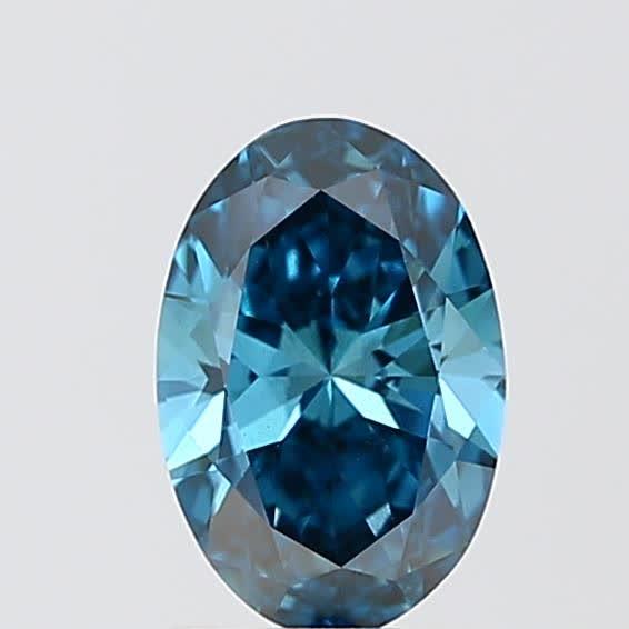 0.99 Ct. Fancy Vivid Blue Oval Lab Grown Diamond