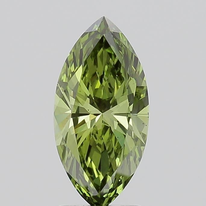 1.69 Ct. Fancy Vivid  Green Marquise Lab Grown Diamond