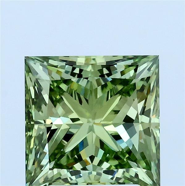 2.51 Ct. Fancy Vivid Green Princess Lab Grown Diamond