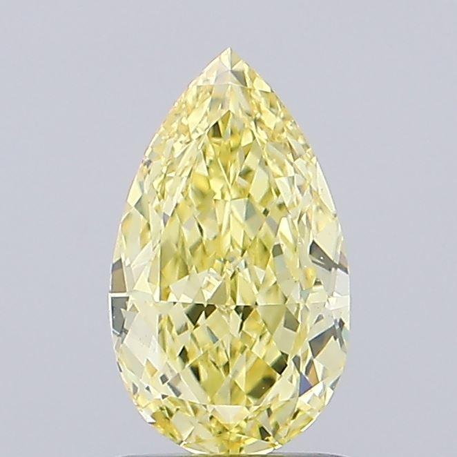 1.48 Ct. Fancy Intense  Yellow Pear Lab Grown Diamond