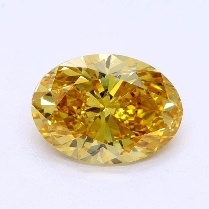 1.01 Ct. Vivid Yellow Oval Diamond