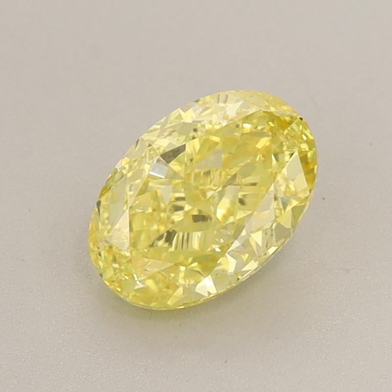 1.02 Ct. Fancy Vivid  Yellow Oval Lab Grown Diamond