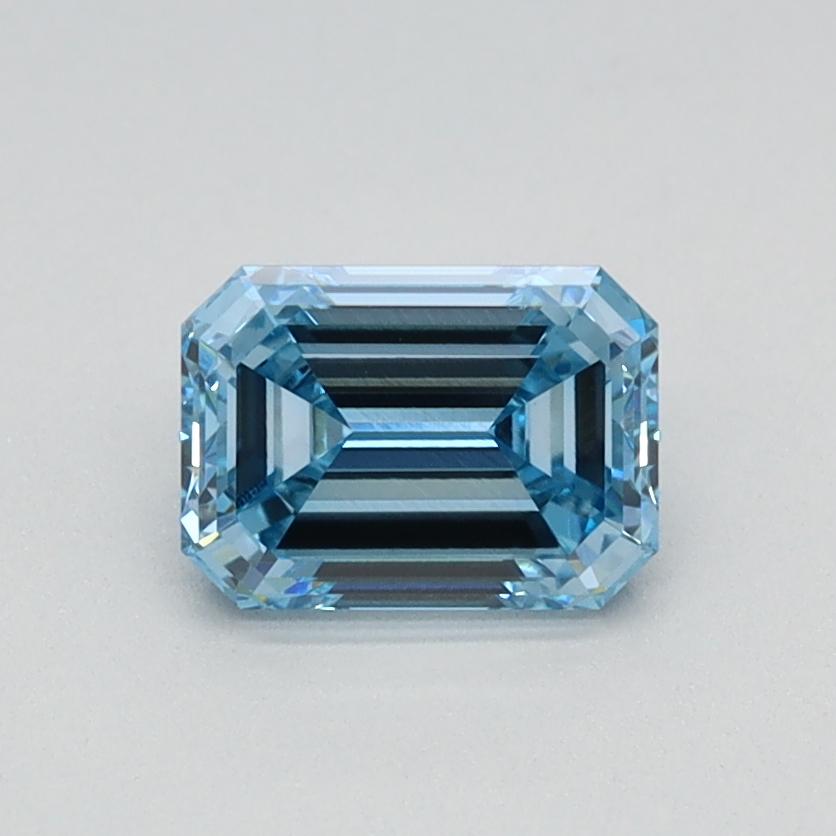 0.74 Ct. Fancy Vivid Blue Emerald Lab Grown Diamond