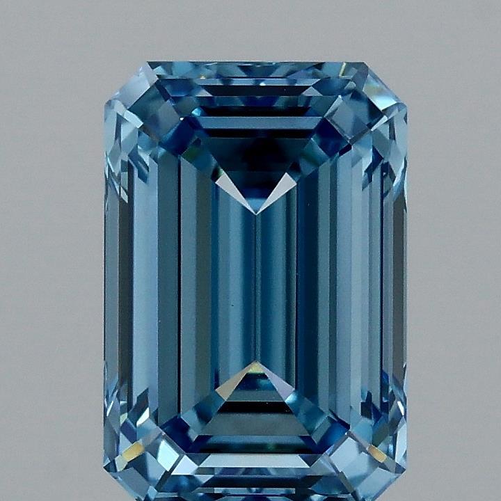 2.09 Ct. Fancy Vivid Blue Emerald Lab Grown Diamond